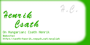 henrik csath business card